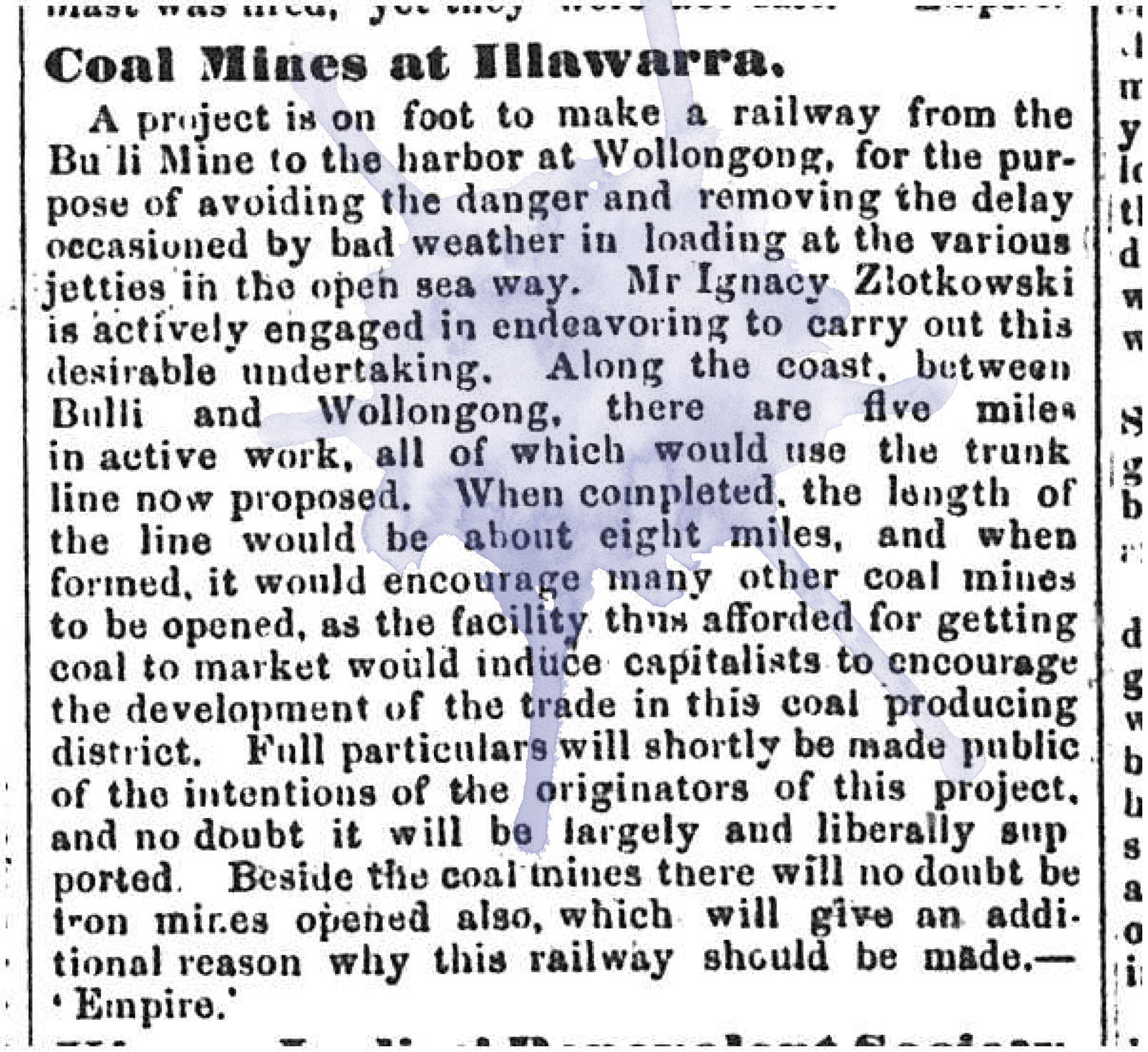 Coal Mines at Illawarra